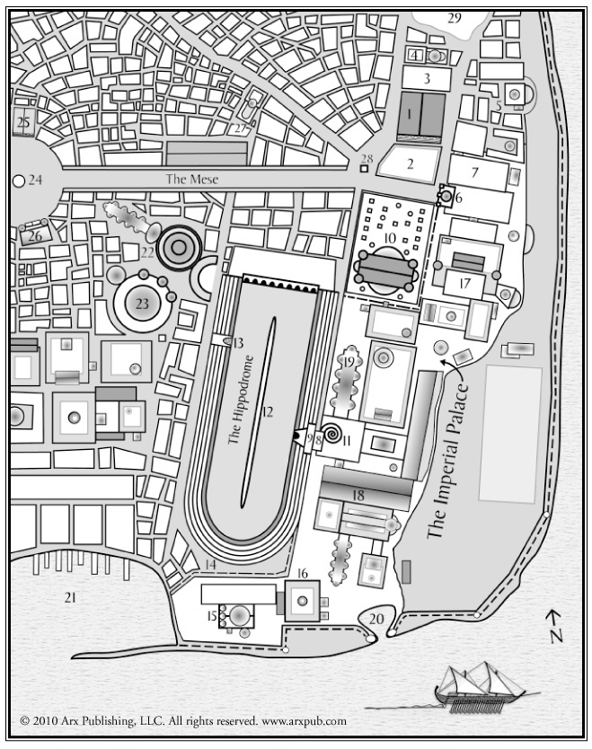 constantinople hagia sophia map